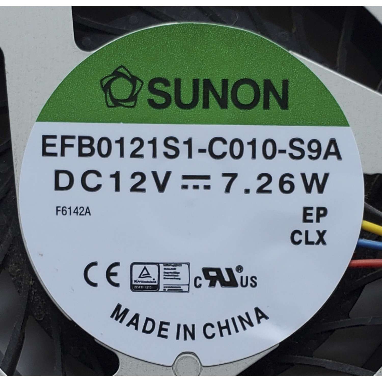 VENTILADOR DELL / NÚMERO DE PARTE EFB0121S1-C010-S9A / DC12V - 7.26W / 023.10055.000120160129 / MODELO UP3017Q	 - Imagen 2